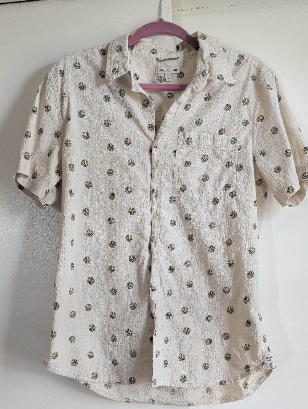 Toad & Co Men's Fletcher short sleeved shirt M